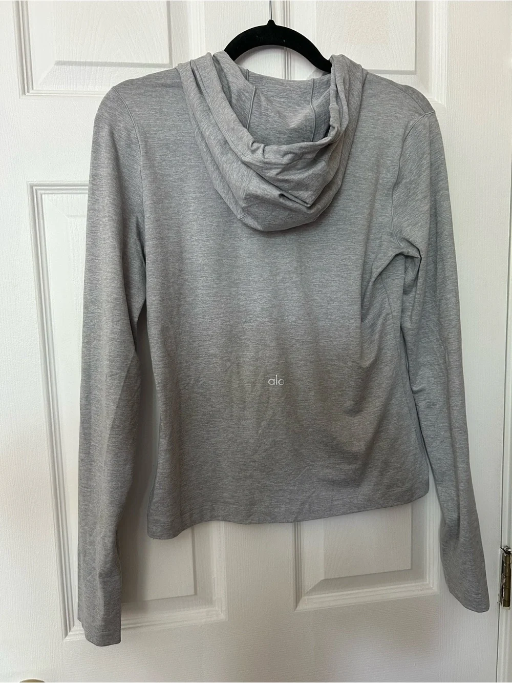 NWOT Alo Yoga Alosoft Hooded Runner Long Sleeve - Grey